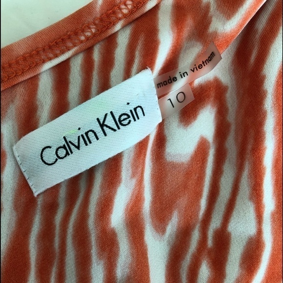 Calvin Klein Women’s Orange Printed Swirl Jumpsuit - Picture 9 of 16
